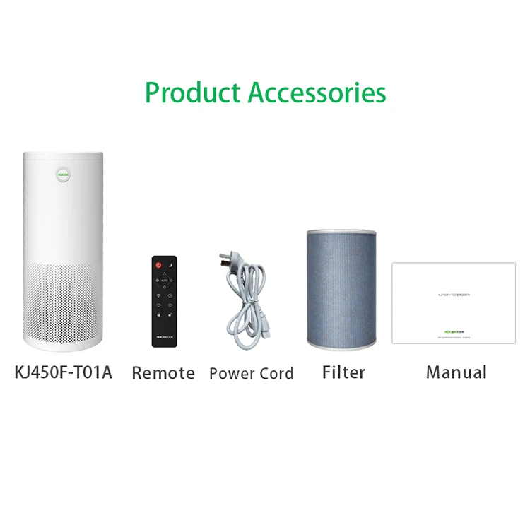 Wifi control Agcen KJ450F-T01A room air purifier with wifi function with true HEPA inside