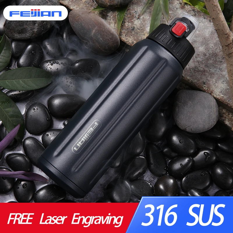 
FEIJIAN Sports Water Bottle 600ml 316 Double Walled SUS High Grade Portable Ultralight Popular for Climbing/Hiking/Running 