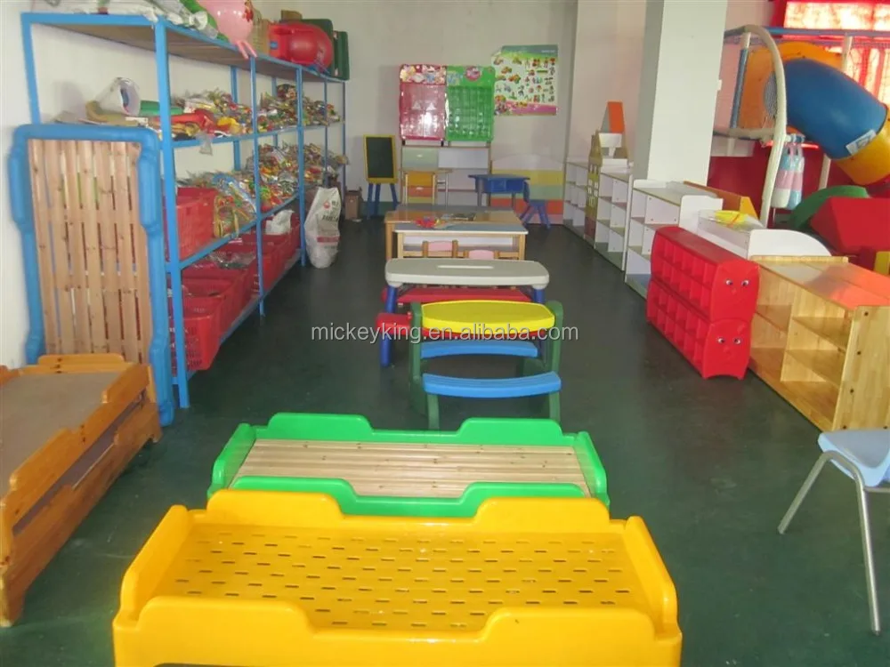 Childcare center furniture J212G bed wooden plastic bed for kids