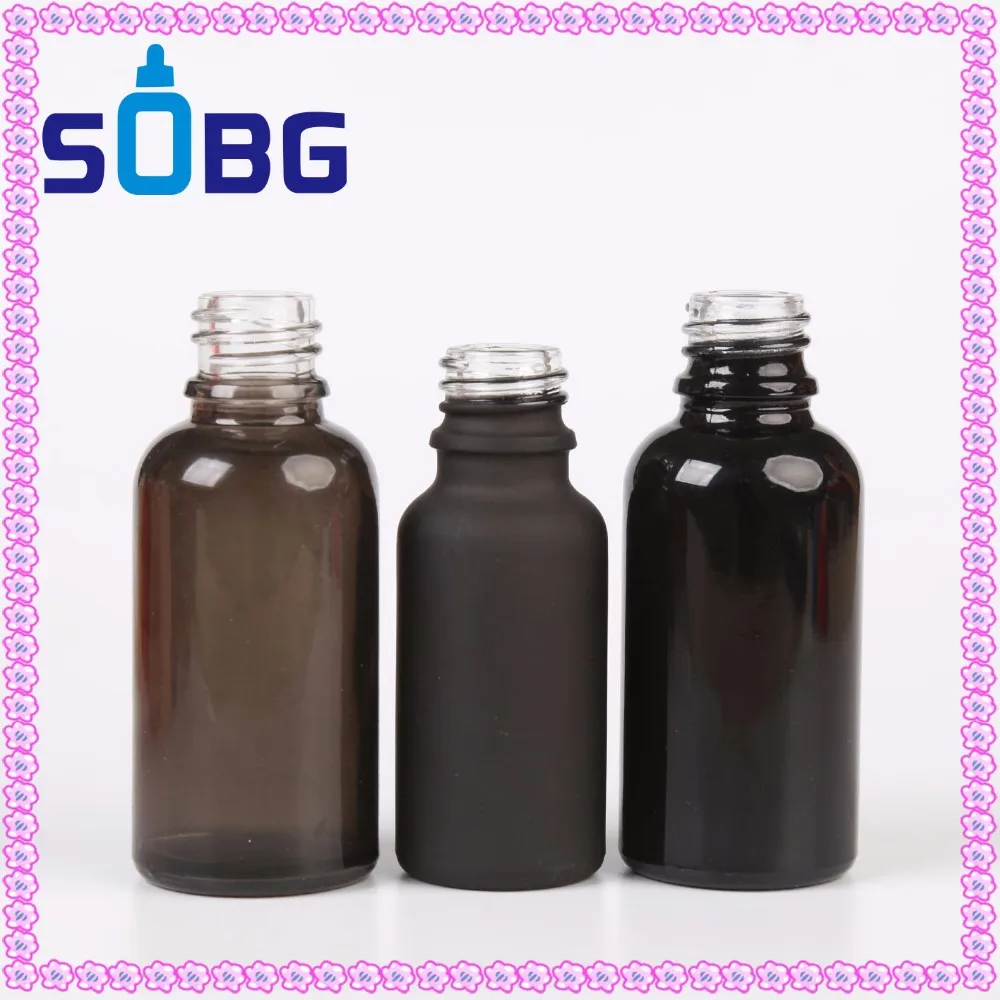 
Wholesale Custom Frosted Colorful Black Amber bottles Glass oil Dropper Bottle 