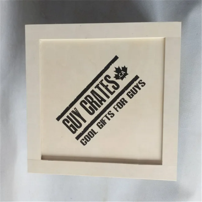 Industrial Style Wooden Packaging Box Plywood Mini Shipping Crate Man-Box Miniature Crate Product Boxes For Watch Beard Care Kit