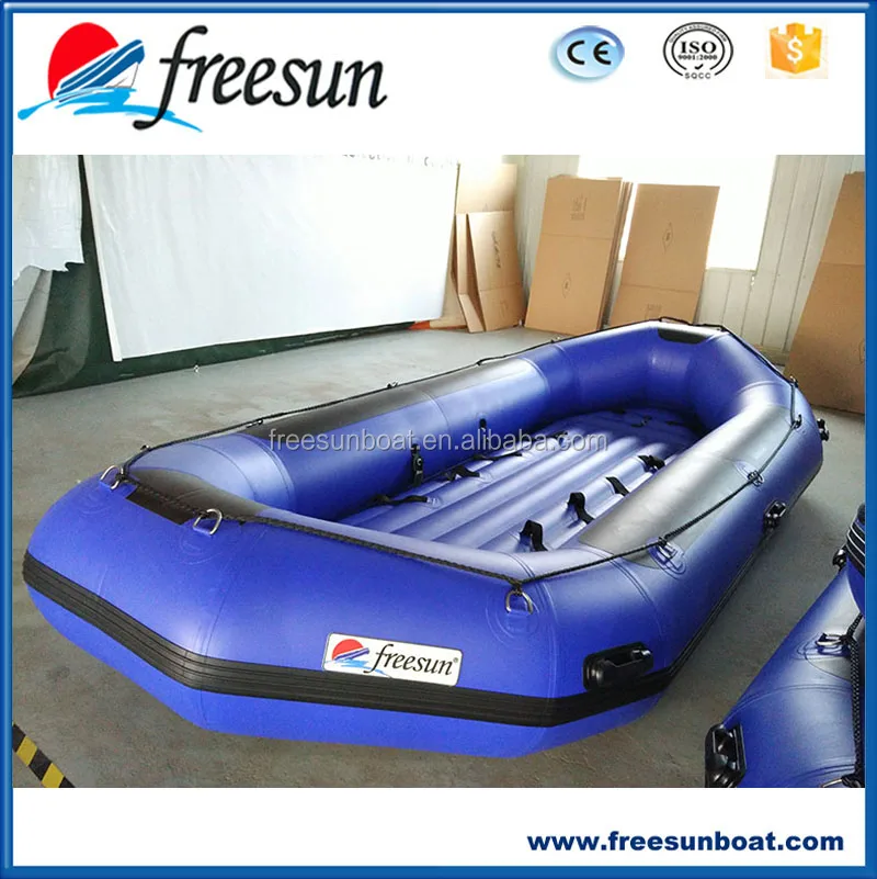 Waterplay Craft FREESUN Manufacturer wholesale 5678 persons Blue Inflatable Raft Motor Boats rescue rafting rowing drifting boat