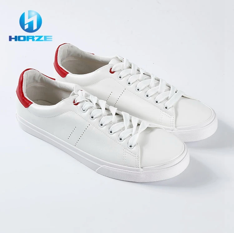 2021 Men Casual Shoes Fashion Blank White PU School Shoes