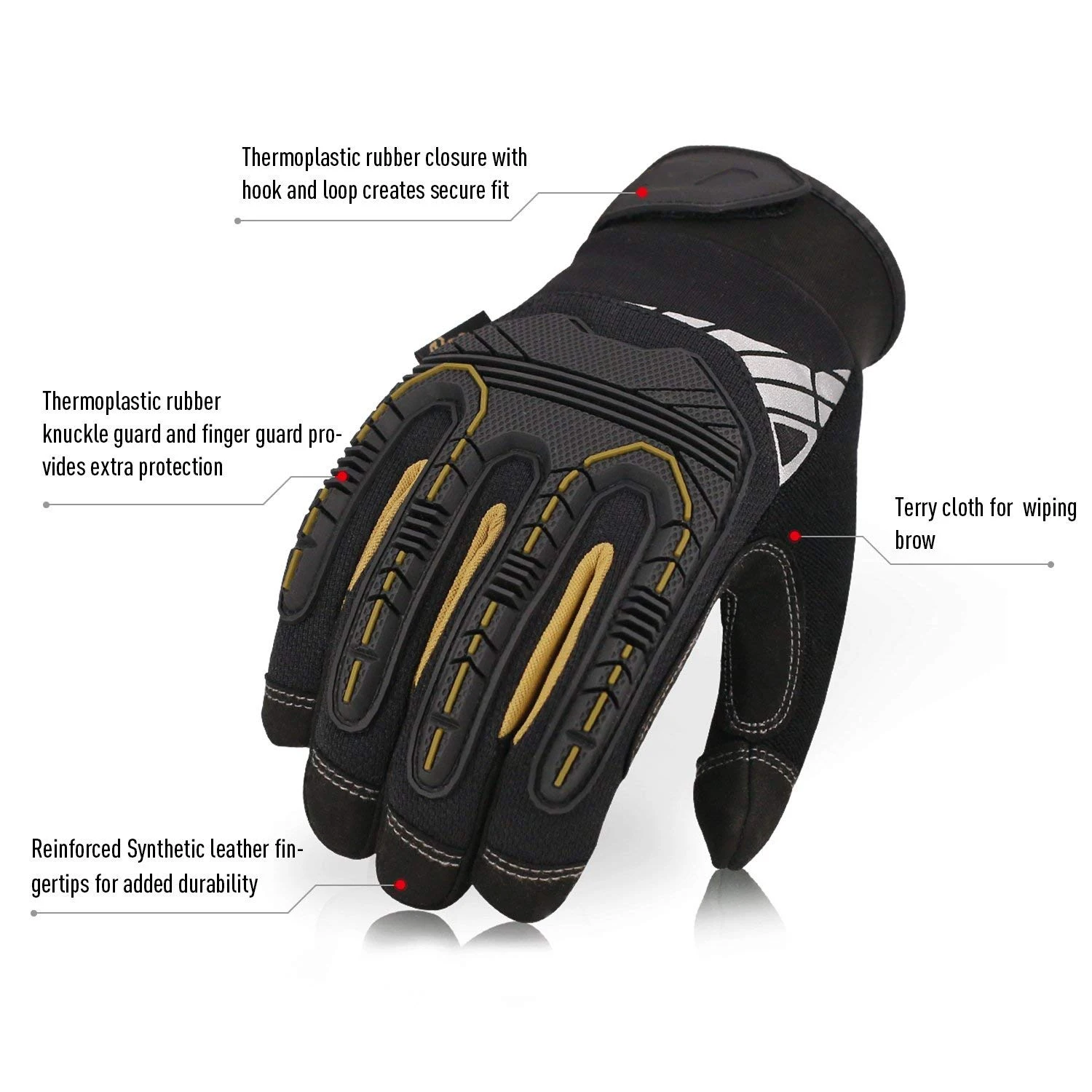 High Dexterity Heavy Duty Mechanic Glove Touchscreen Rigger Glove