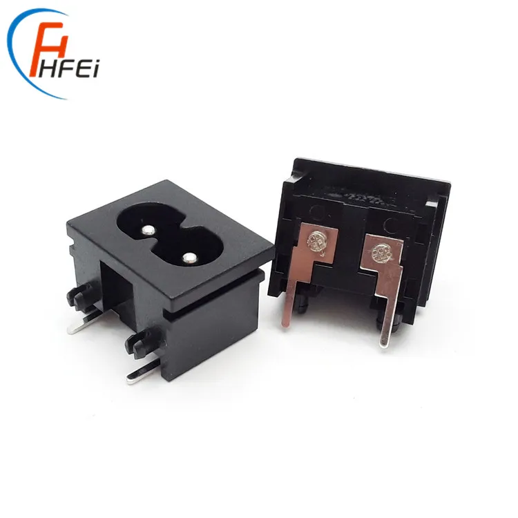 High quality industrial electrical 2 pin 3 pin female C8 power small socket  power dc connector ac jack