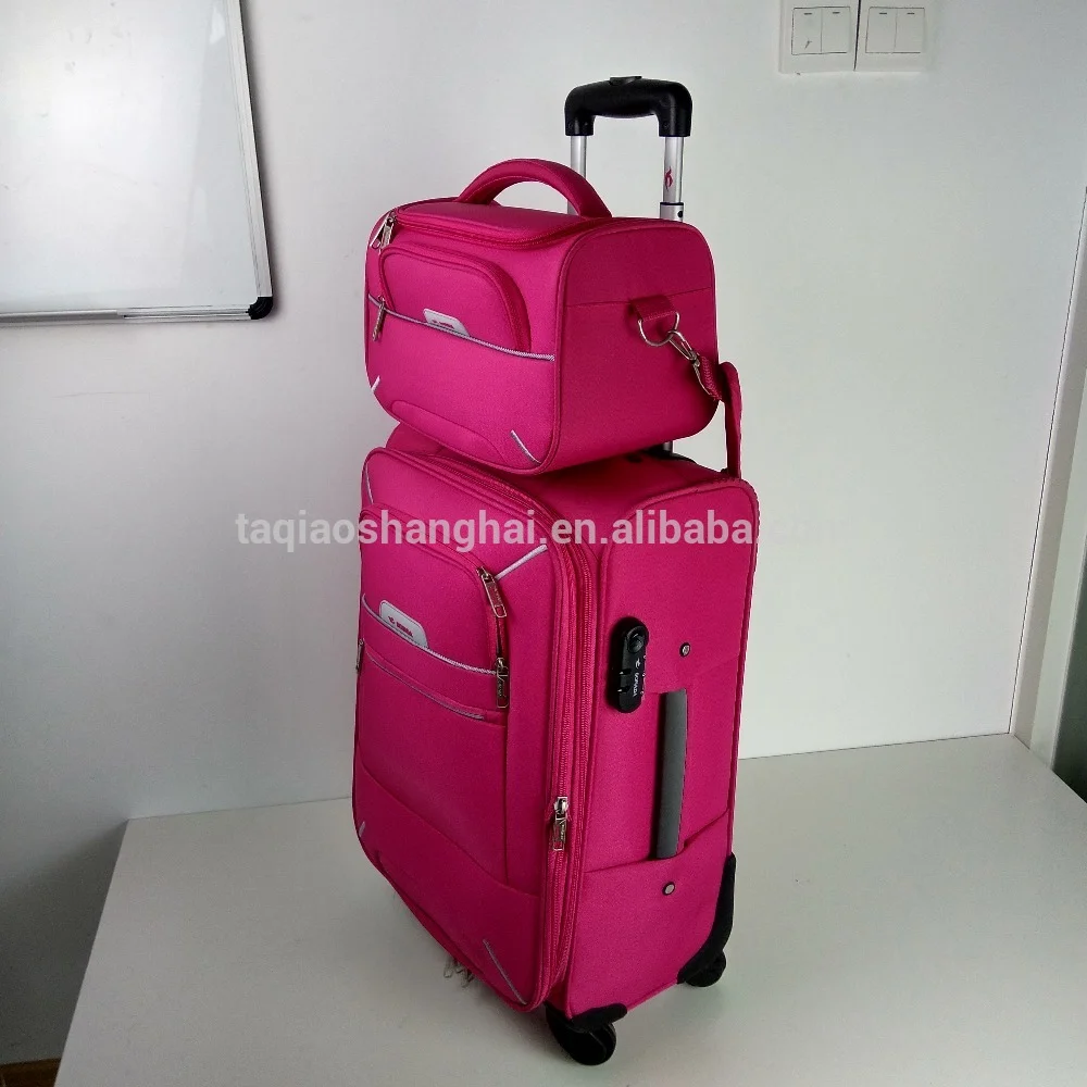2 Pcs Luggage Set Travel soft Makeup Suitcase trolley luggage