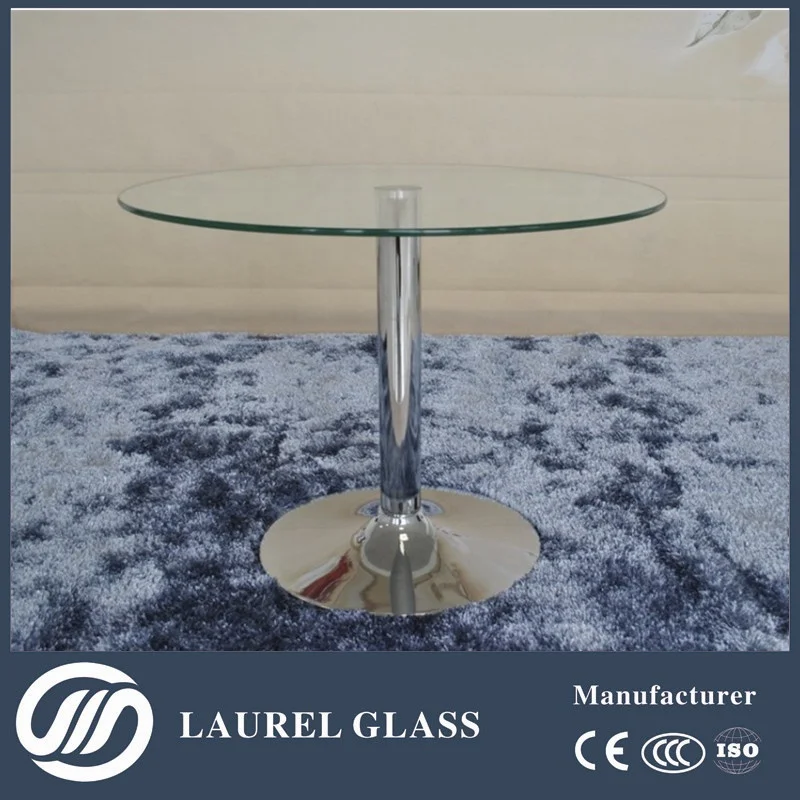 8mm10mm 12mm beveled edge tempered glass table tops with CE&ISO&CCC certificate