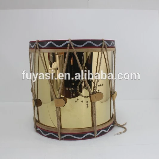 
vintage gold color stainless steel plating drum and coffee table 