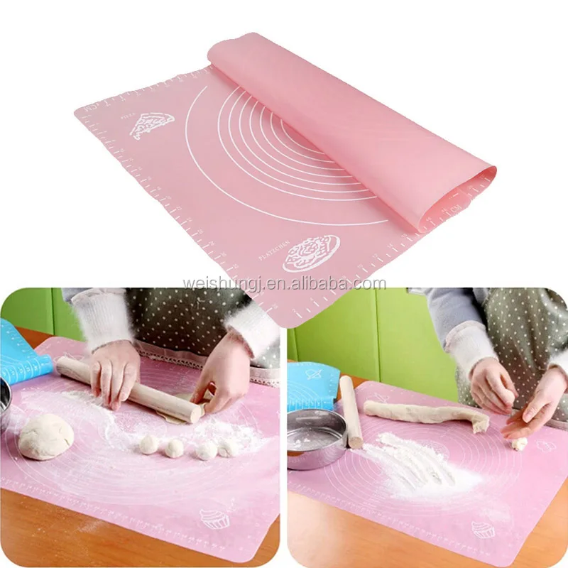 Food grade flexible pastry mat oven heat resistant reusable rubber silicone baking sheet