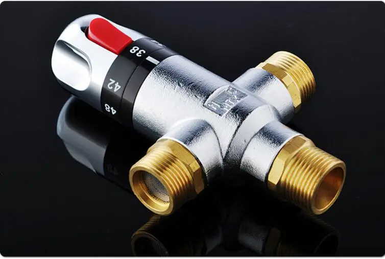 
Brass Water Temperature Control Valve Solar Shower Thermostatic Mixing Valve 