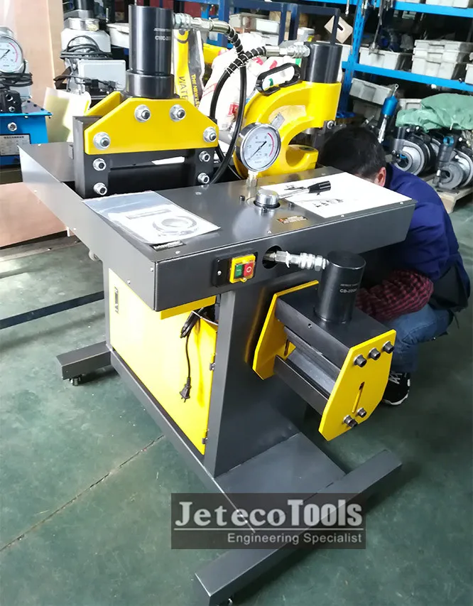 DHY-200 hydraulic busbar bending cutting and hole punching machine, three in one hydraulic busbar processing processor DHY-150