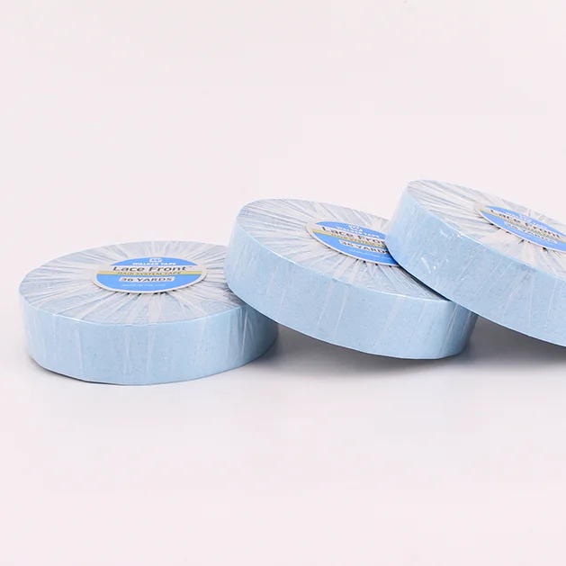 
Paypal acceptable 0.8*36 yard blue tape roll glue adhesive tape for tape hair extension 