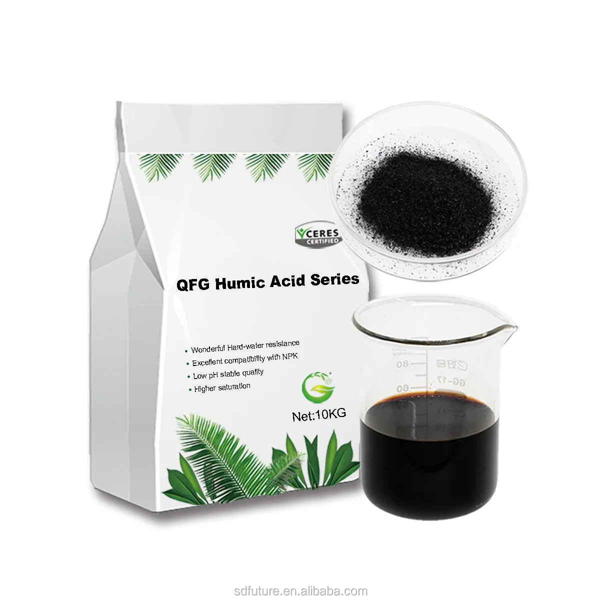 
100% water soluble humic acid potassium humate powder / flake with nice price 