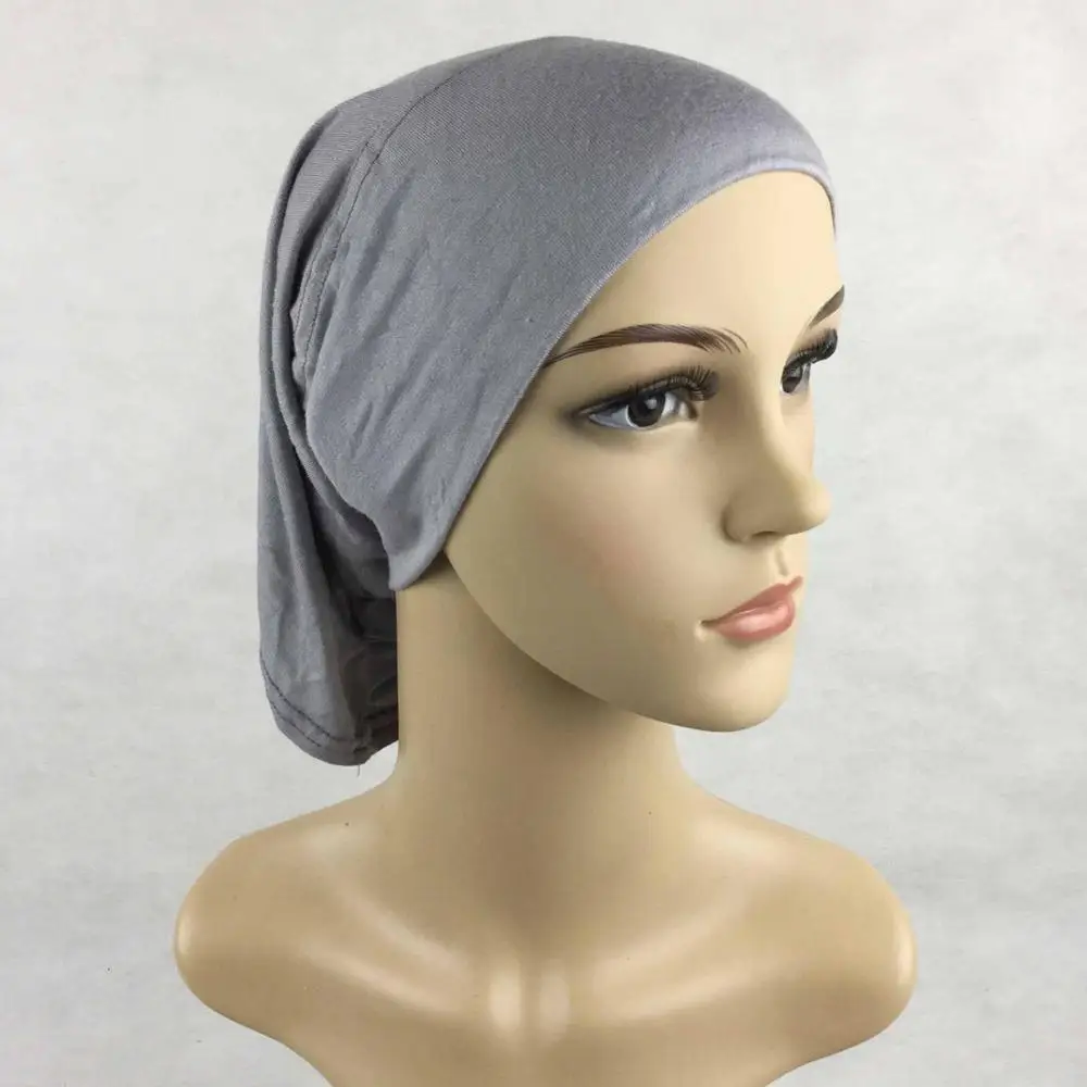 Wholesale 2018 muslim cotton jersey inner hijab caps head scarf arabic women modal hijab jersey tube hijab cap
