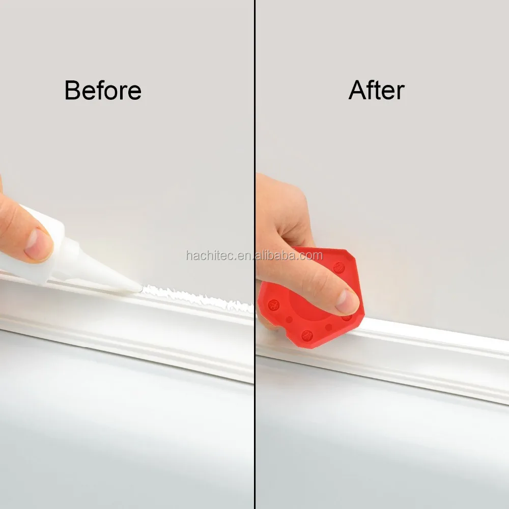 12 Pieces Caulking Tool Kit Silicone Sealant Finishing Tool Grout Scraper Caulk Remover Nozzle Caulk Caps