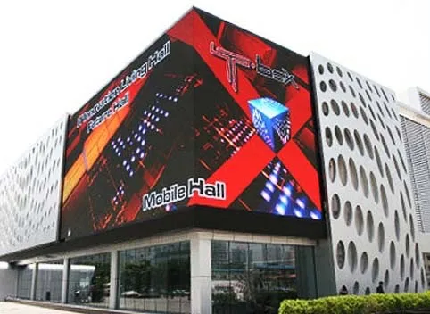 High quality P10 Indoor & Outdoor Seamless L Shape 90 degree Corner LED Display Screen
