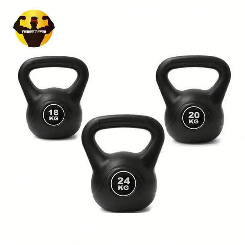 RAMBO Cement Black Plastic Competition Kettlebell