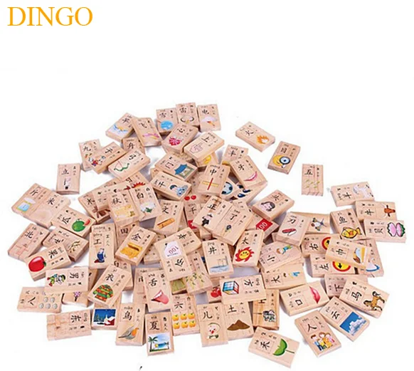Лидер продаж, деревянная детская игра домино с принтом на заказ, оптовая продажа