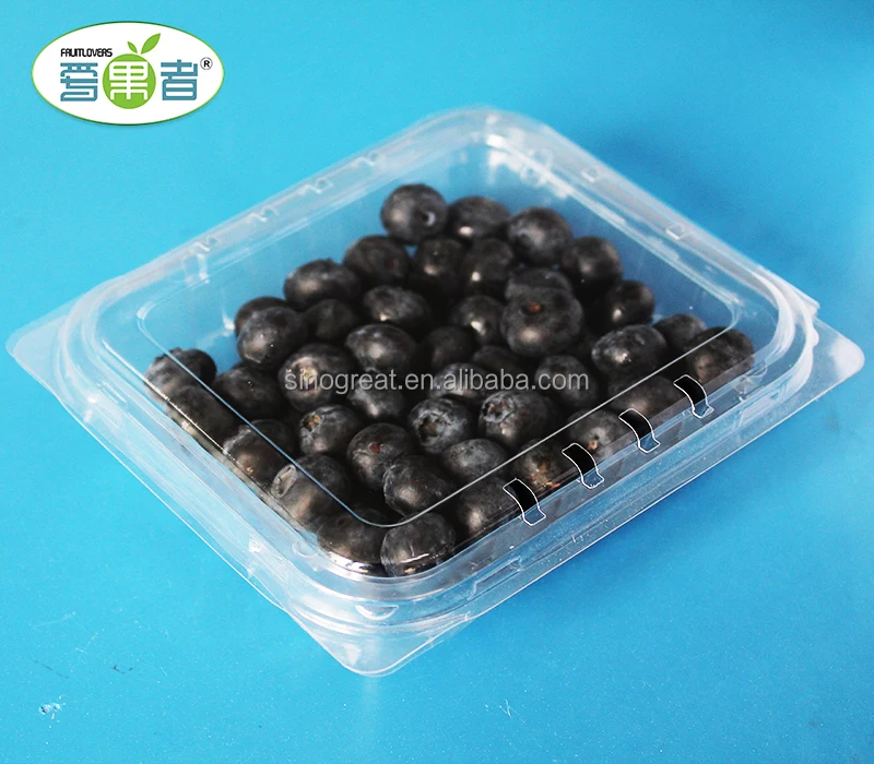 Chinese Supplier blister blueberry plastic fruit container packaging box