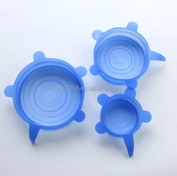 6 упаковок на заказ, универсальные крышки для чашек многоразового использования, мягкие силиконовые растягивающиеся крышки