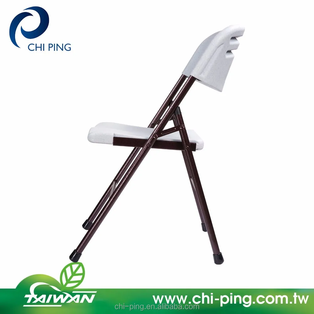Folding chair with Iron frame office chair and plastic seat folding chair