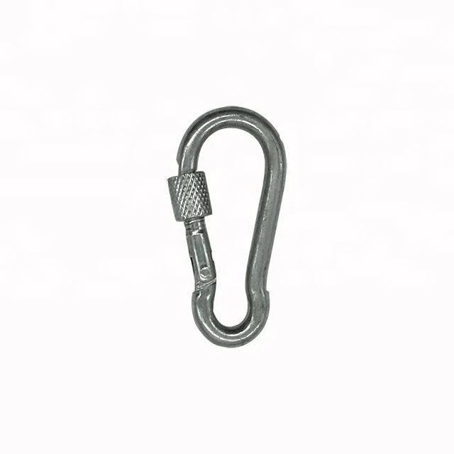 Aluminum Calabash shaped Climbing Carabiner    3 inch Black Calabash Shaped Aluminum Carabiner