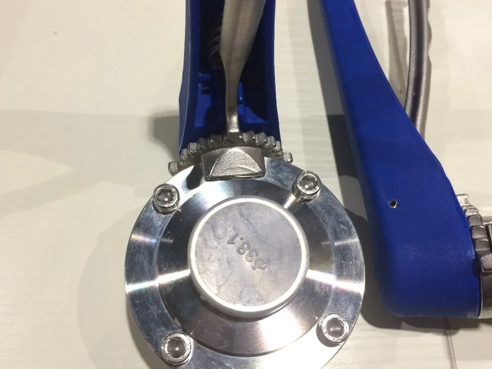 Wenzhou Sanitary Stainless Steel welded Thread end Butterfly Valve for food grade sanitary