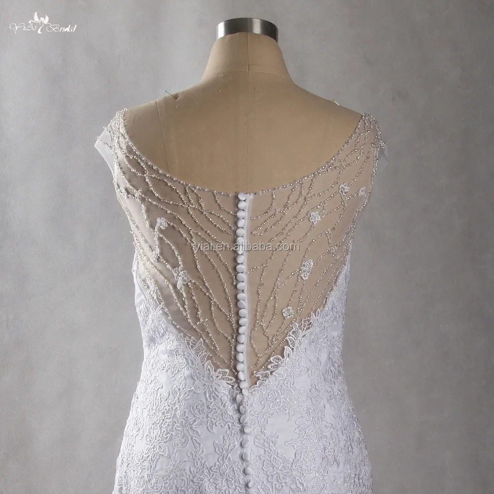 LZ231 Elegance Beading Lace Wedding Dresses Vestido De Noiva Low Price High Quality Bridal Dress