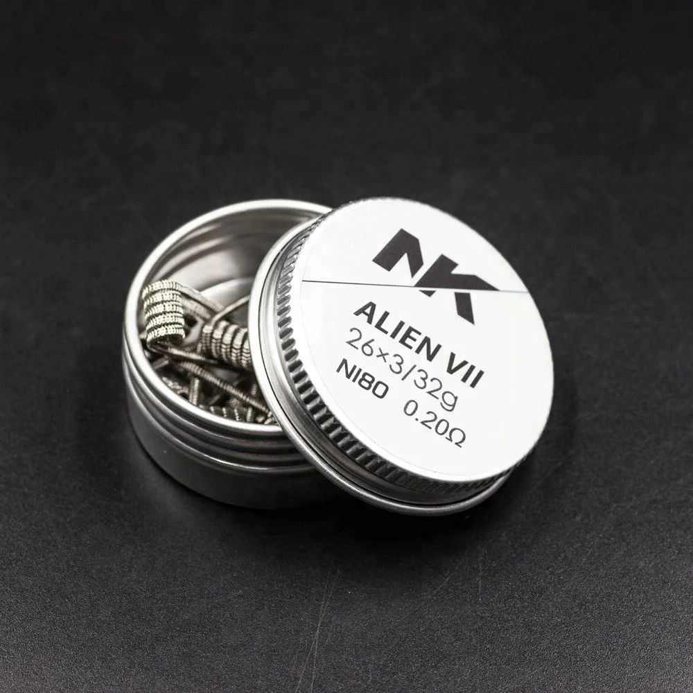 
NK pre built Nicr 80 electronic heating resistance wavy 26*3/32GA alien coils 