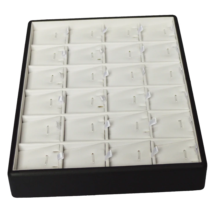 Hot Sale High-Quality MDF Wooden PU Display Jewelry Tray for Ring Jewel Show