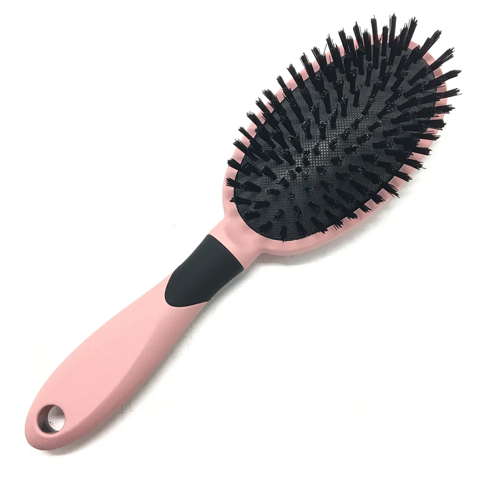 
Osaki Brand Professional Pink Rubber Coating Paddle Hair Brush With Boar Bristle 