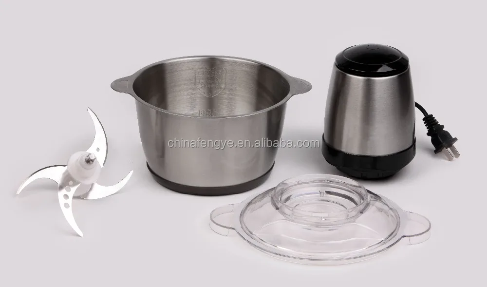 Stainless steel meat chopper 2L