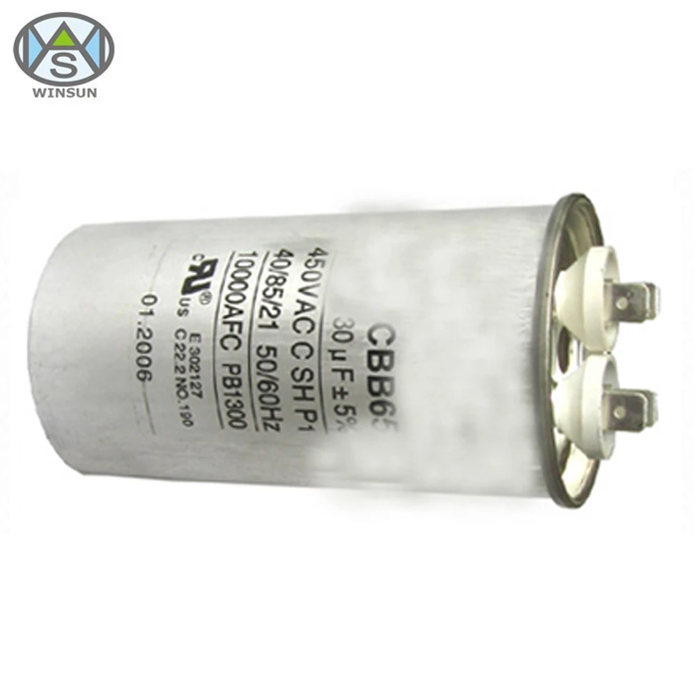CBB65 AC Capacitor Metallized Polypropylene Motor Run Capacitor