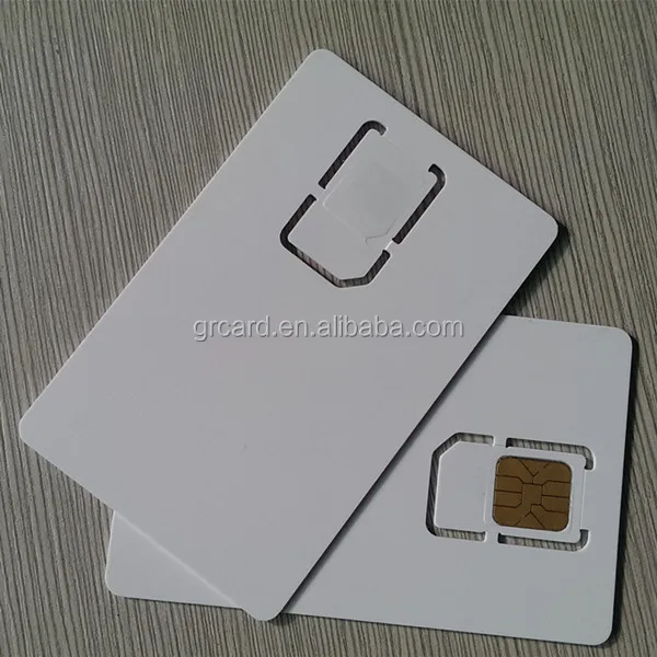 
CR80 standard credit card size Blank gsm sim card 