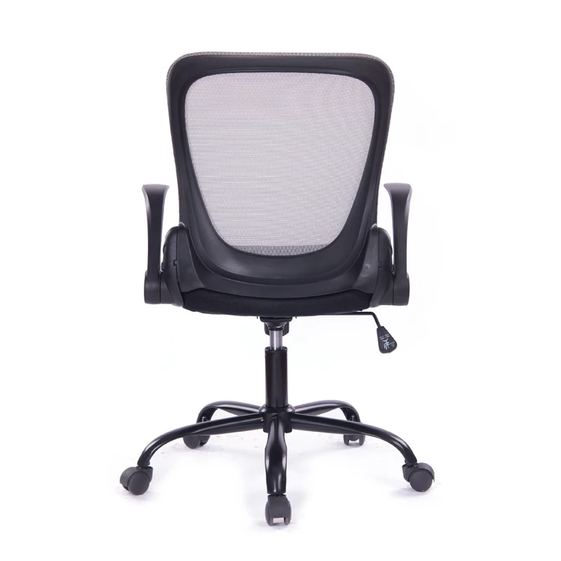 Adjustable Armrest Back Foldable Office Chair Black Mesh Chair