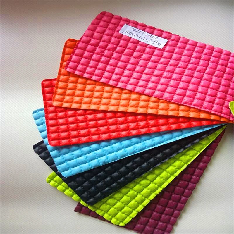 Colorful pvc leather fabric forwomen purse,handbag and bags