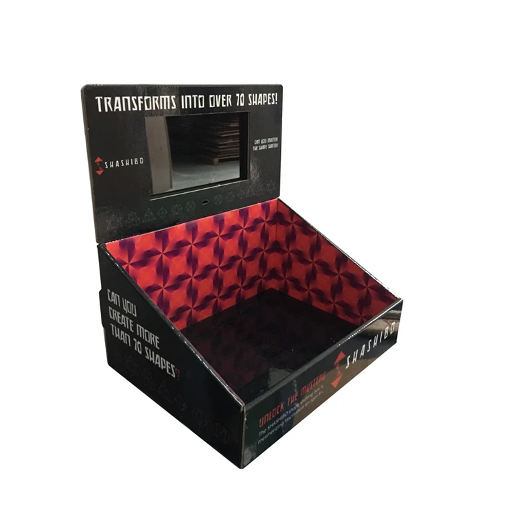 counter top display with LCD video /TV cardboard counter display stand