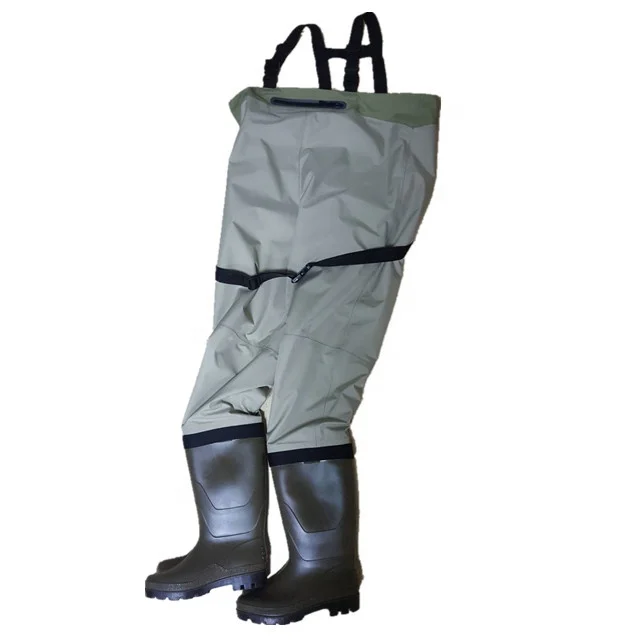 
Breathable Fishing Chest Wader Suit with Boots for Fly Fishing Men 