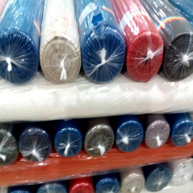 Hot selling stock lot fabric wholesale woven cotton linen blended plain dyed stock fabric