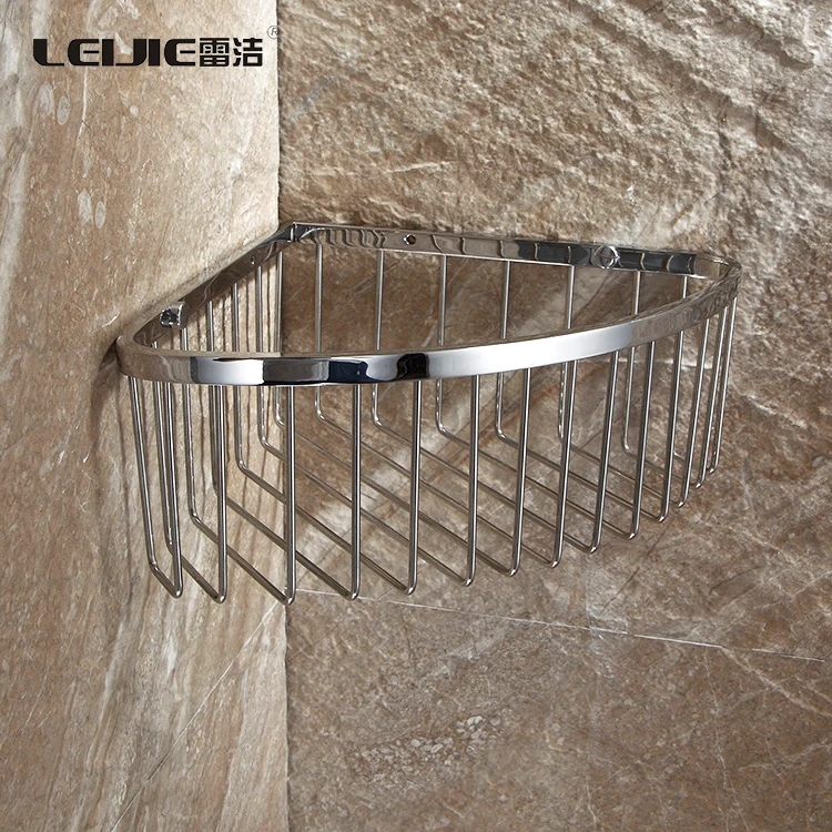 Hot Sell Wall Mount Storage Mesh Shower Bath Caddy Corner Basket