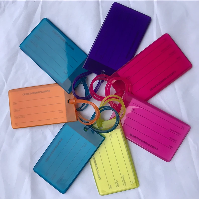 Factory Luggage Tags For Suitcases, Flexible Silicone Travel ID Identification Labels Set For Bags & Baggage