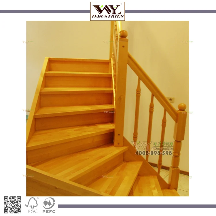 
Wholesale Solid Wood Tread Stairs Floating Cantilevered Staircase 