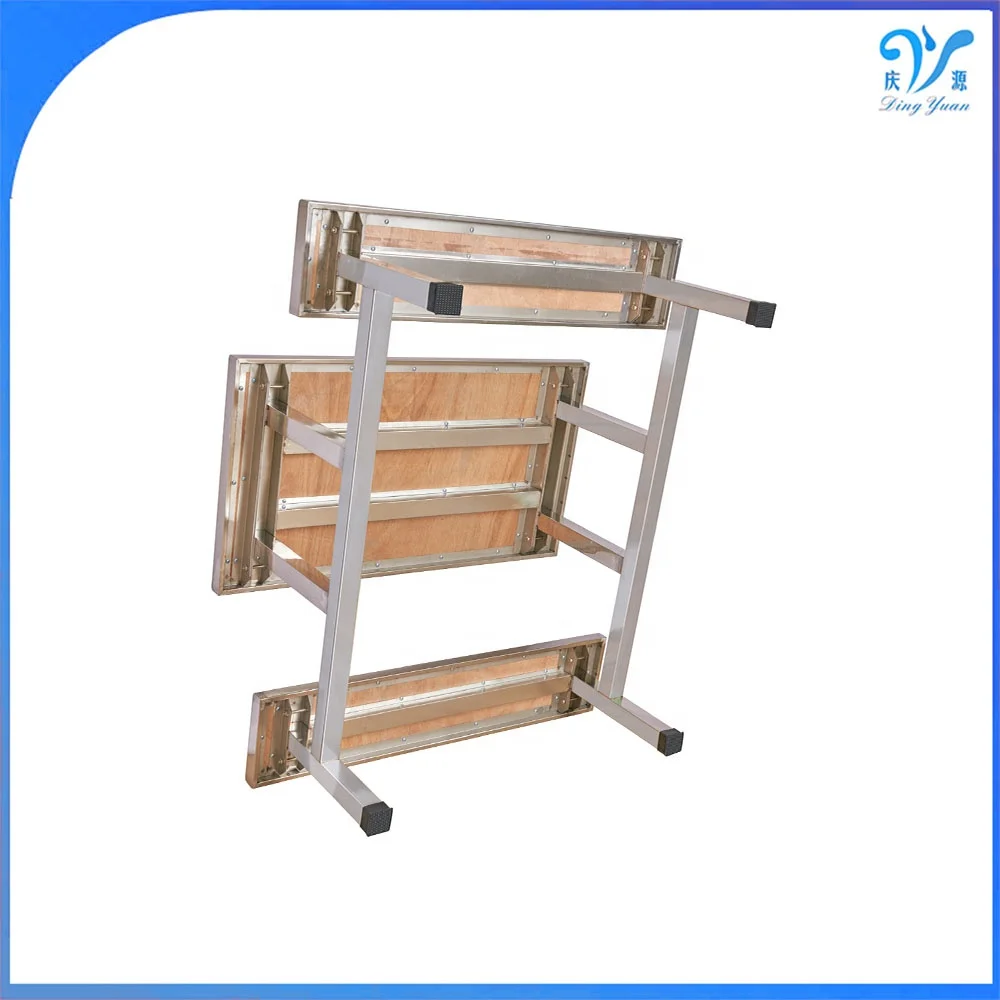 Wholesale Stainless Steel  Fast Food Table with Chair for Restaurant  4 people/ 6 people/ 8 people