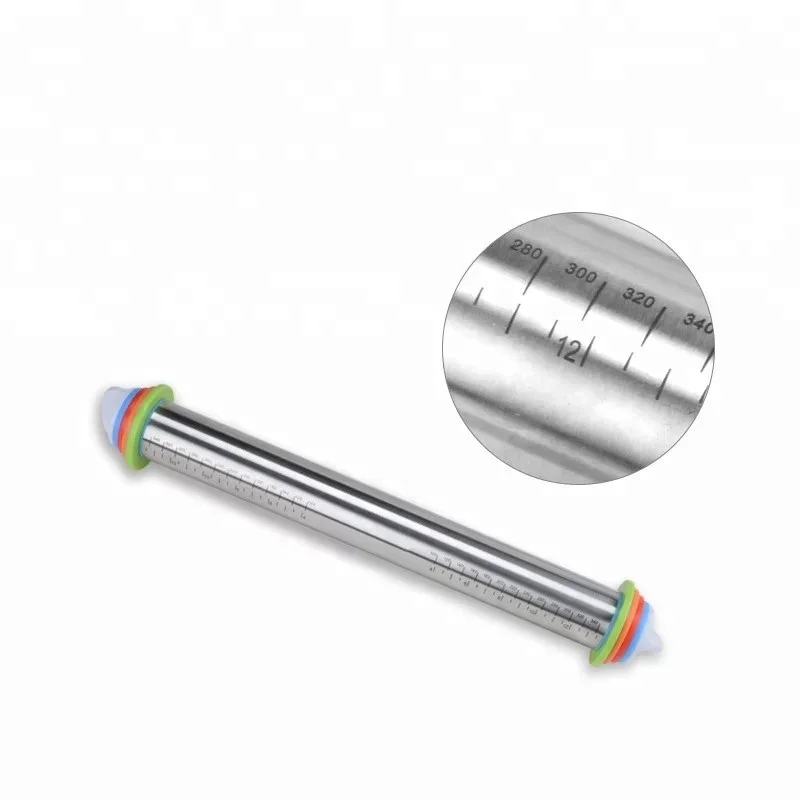 Инструмент для выпечки 16 дюймов Скалка из нержавеющей стали 4 размера регулируемая толщина съемные