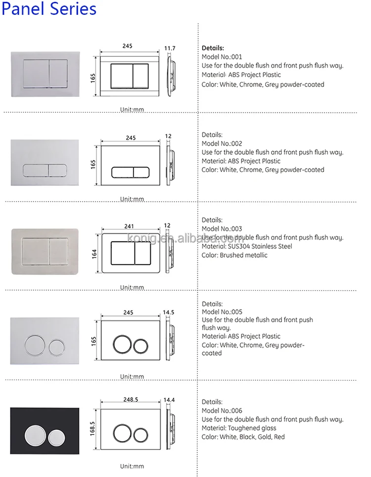 
Dual flush front press Plate in chrome for Concealed Toilet Tank- fit for Geberit concealed cistern 