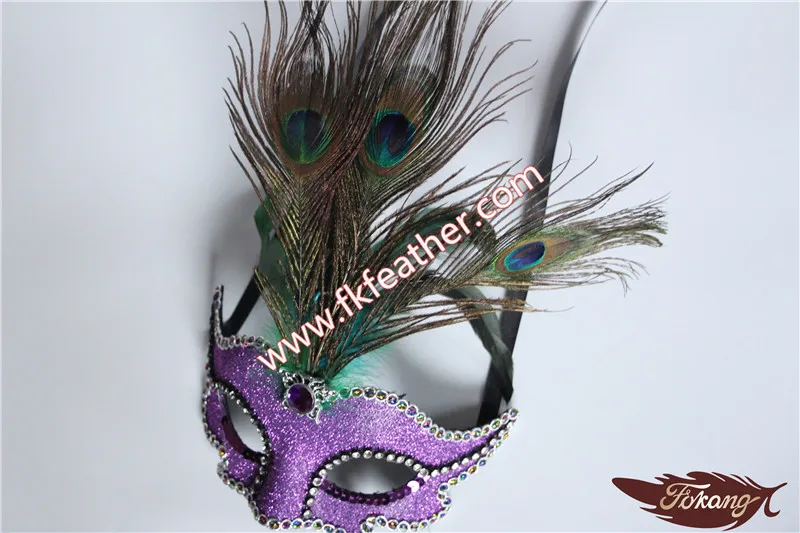 Carnival Mask Peacock Feather Mask With Crystal Diamond For Venetian Masks Wholesale