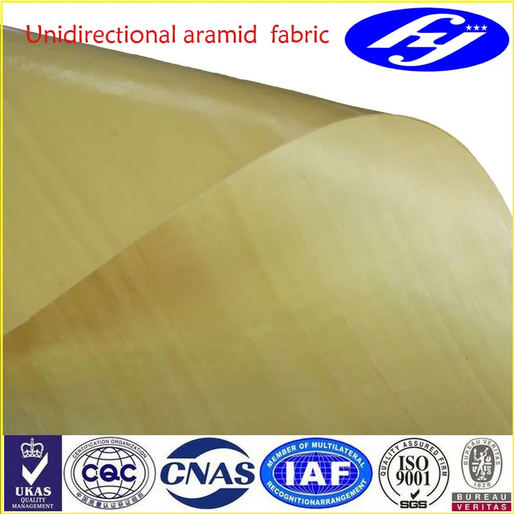 
195g/m2 ballistic unidirectional aramid fiber fabric/cloth/roll for military 