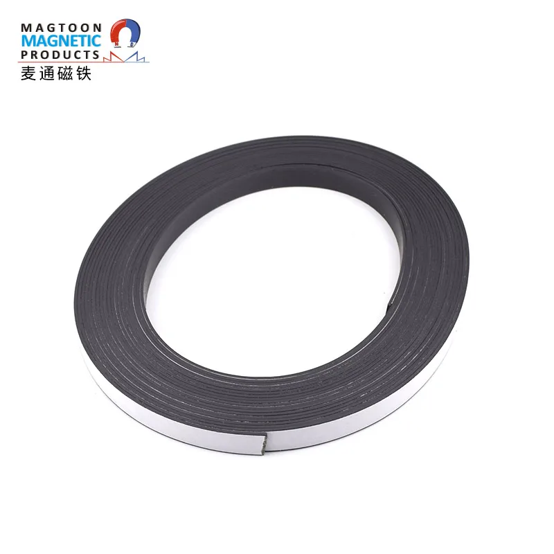 Flexible magnet strip with self adhesive
