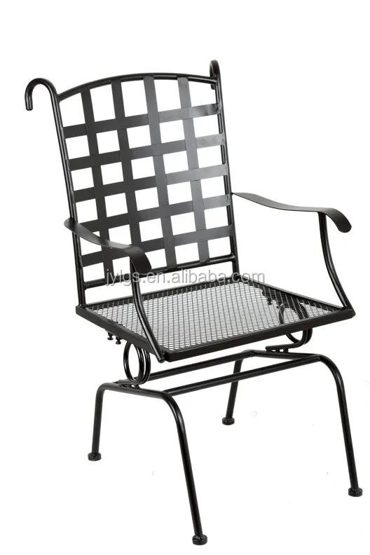 Outdoor Garden Patio Metal Mesh Stacking Chair,Black