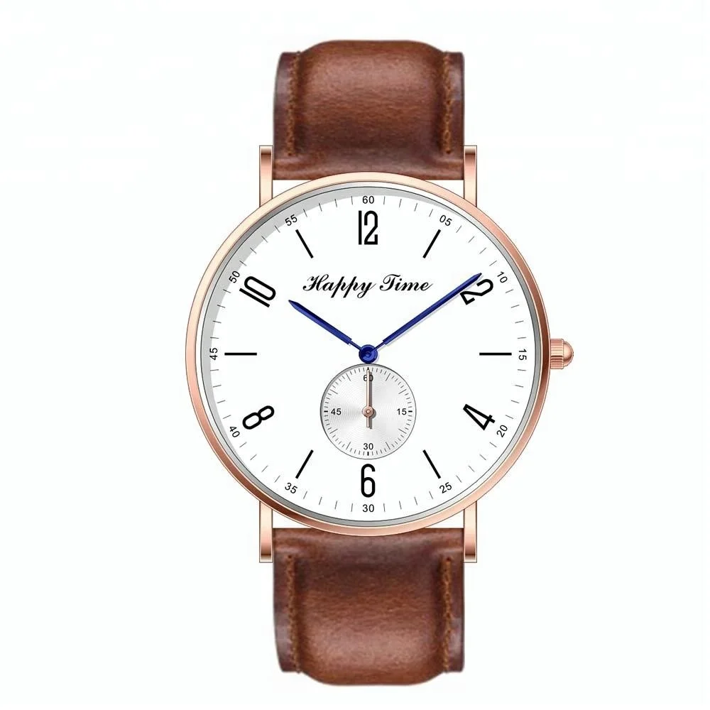 Stainless Thin Quartz Movt Custom logo watches